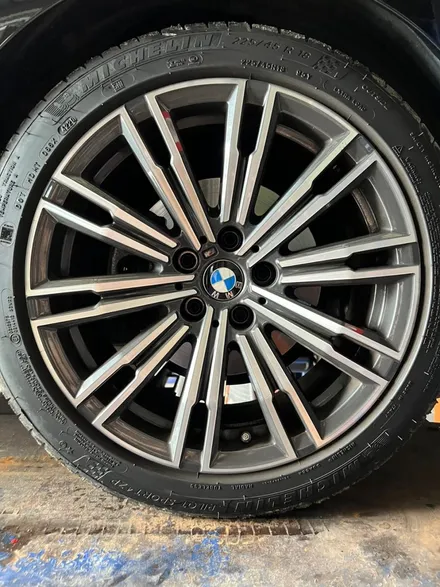 [울산휠마스터][울산휠도색][휠복도색맛집]BMW 3시리즈 휠 블랙유광 도색 / 울산 북구