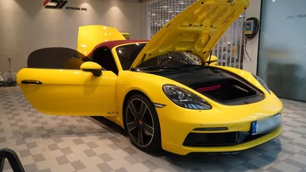 안양 소프트탑 발수코팅 포르쉐 718GTS 소탑 발수코팅으로 장마철 소프트탑 보호 완벽하게 ! / 안양, 과천, 의왕