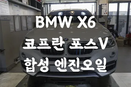 BMW X6 F16 코프란 포스V 합성 엔진오일 및 향균필터 교환 오일샤워 잔유 제거 메인터넌스!! 수원 합성유 전문점 답 모터스!! / 수원 호매실동