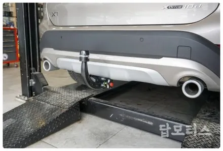 BMW X1 F48 전용 견인장치 장착하고 트레일러 모드 활성화해 안전하게 카라반 견인합니다~ 수입차 견인고리 전문 수원 답모터스 / 수원 호매실동