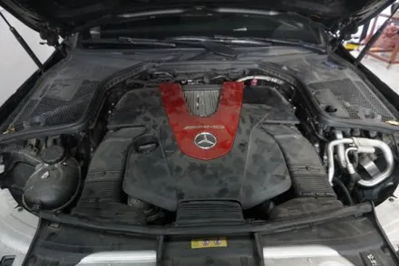 수원 호매실 벤츠 C43 AMG 모튤 합성 엔진오일 교환 잔유 제거!! 브레이크 패드 교환!! / 수원 권선구, 화성, 광교, 동탄, 용인