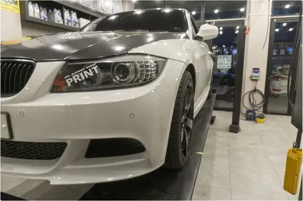 BMW E90 320D 블랙 앤 화이트 시스템 두랄루민 허브 스페이스 12mm, 15mm 튜닝하고 코너링과 자세를 한 번에~!! / 수원 호매실동