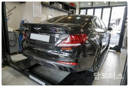 G70 준비엘 퍼포먼스 가변 배기에 듀얼 카본팁으로 화려하게 변신!! 배기 튜닝의 장점!! / 수원 권선구, 화성, 광교, 동탄, 용인