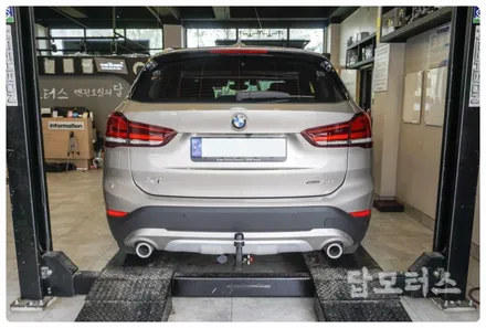 BMW X1 F48 전용 견인장치 장착하고 트레일러 모드 활성화해 안전하게 카라반 견인합니다~ 수입차 견인고리 전문 수원 답모터스 / 수원 호매실동