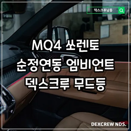 MQ4 쏘렌토에 있는 엠비언트가 부족해서 도어까지 확장해 봅니다 덱스크루 남동점에서 가능합니다
