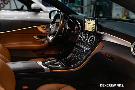벤츠 C200 W205 컨버터블(까브리올레) 실내 엠비언트 무드등, 덱스크루 인천점(논현)에서 이쁘게 만들어봐요!