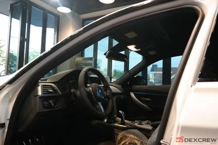춘천썬팅  BMW 320i  루마썬팅 셋팅과 보조배터리 작업