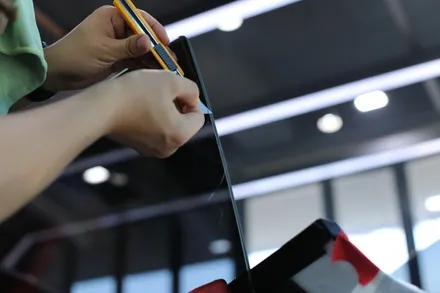 테슬라 모델3썬팅 반사 비반사 비교 들어갑니다.