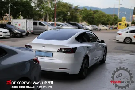 춘천썬팅 테슬라 전문샵 모델 3    루마 버텍스 신차 패키지 완료!