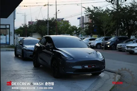춘천썬팅 테슬라 모델 Y 루마 썬팅 버텍스 패키지 작업