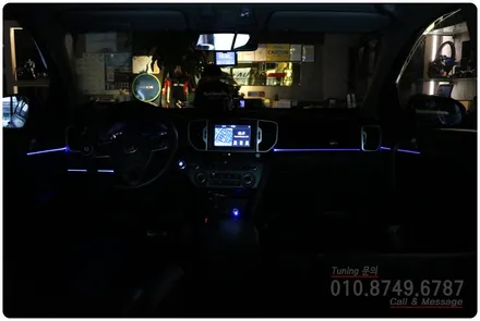 올뉴스포티지QL 무선 LED엠비언트 & 전자식 닷기어봉2 튜닝으로 분위기 변신~!! 로드아우터 동탄점
