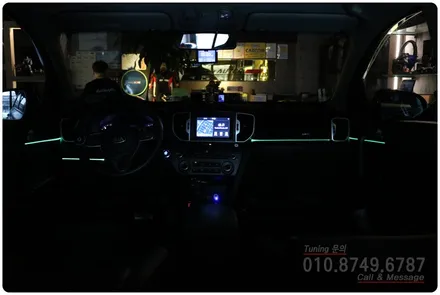 올뉴스포티지QL 무선 LED엠비언트 & 전자식 닷기어봉2 튜닝으로 분위기 변신~!! 로드아우터 동탄점