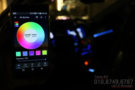 제네시스 G90 파워도어 고스트도어 튜닝 무선 엠비언트 장착 리뷰~ 로드아우터동탄점