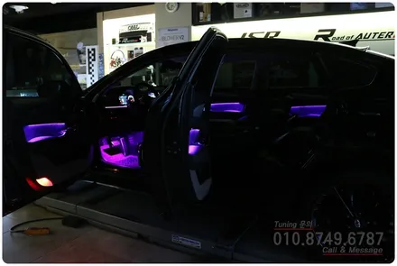 올뉴K7 전용 무선 엠비언트 무드등 풋등 튜닝과 G80팁 이식 최고죠~!! 로드아우터 동탄점