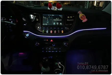 올뉴투싼 DMX 비노출 무선 LED 아크릴 엠비언트 무드등 튜닝~ 로드아우터동탄점