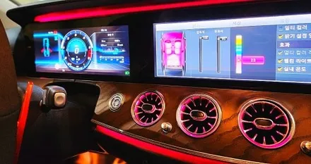 벤츠 E220d 송풍구엠비언트, 와이드콕핏  (상단엠비언트 ) 튜닝으로 실내분위기 잡아봅시다!! 광주송풍구엠비언트
