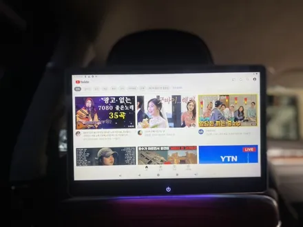 더K9 2열 후석 모니터, 안드로이드 기반 노바X13 순정느낌으로~~~