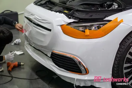 대구 벤츠 S450L 새옷입히기 , 화이트 전체랩핑 시공 / 대구 달성군