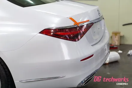 대구 벤츠 S450L 새옷입히기 , 화이트 전체랩핑 시공 / 대구 달성군