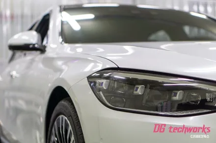 대구 벤츠 S450L 새옷입히기 , 화이트 전체랩핑 시공 / 대구 달성군