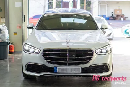 대구 벤츠 S450L 새옷입히기 , 화이트 전체랩핑 시공 / 대구 달성군