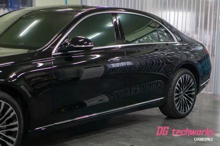 대구 벤츠 S450L 새옷입히기 , 화이트 전체랩핑 시공 / 대구 달성군