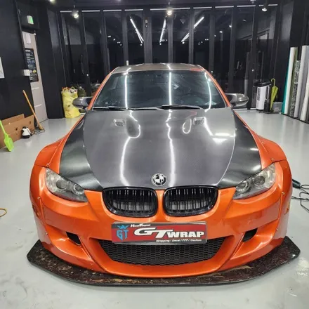 창원랩핑 - BMW M3 본넷 랩핑제거및 요즘 \