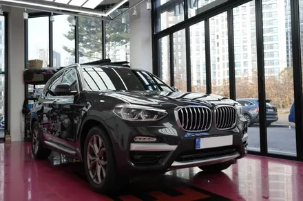 남양주 다산 bmw x3 썬팅 반사틴팅 블랙박스 ppf 신차패키지 마젠타 / 남양주 다산동