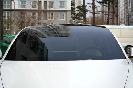 테슬라 화이트시트 밝은 썬팅농도 모델3 하프시공 베스트본드 마젠타 / 남양주 다산동