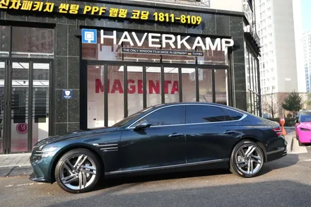 제네시스G80 한라산 그린 제네핏 썬팅 PPF 유리막코팅 남양주 구리 / 남양주 다산동