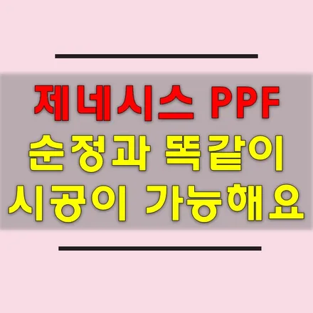 제네시스 G90 PPF , 사고 유실 순정과 똑같이 수리 복원 / 인천 남동구