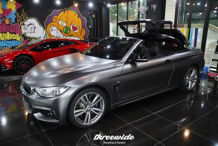 bmw 428i 사틴 그레이 전체랩핑 작업기 / 성남시 수정구 시흥동