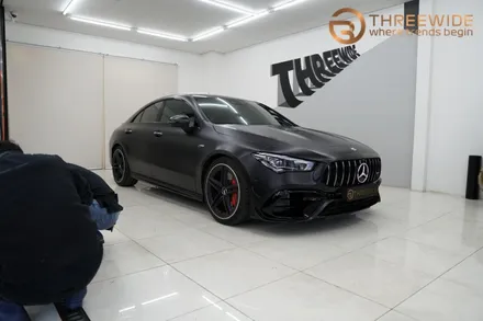 (분당 랩핑) 벤츠 CLA 45 AMG S 사틴블랙 전체랩핑 / 성남,판교,분당.강남