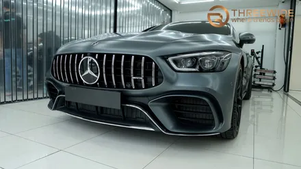 분당 크롬 죽이기 랩핑, 스포티함을 원한다면 이런 시공을 추천드려요! (#벤츠 #amg gt63 #무광카본 #크롬딜리트 #판교) / 성남,판교,분당.강남