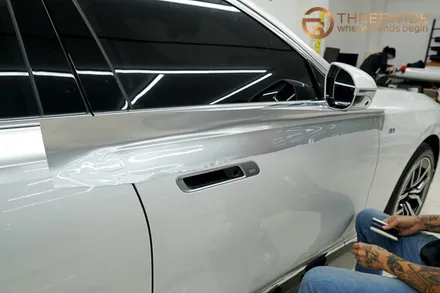 BMW i7(740) 투톤 랩핑, 은은한 순정 느낌 그대로 (#듀오톤 #메탈릭실버 #분당 #판교) / 성남시 수정구 시흥동