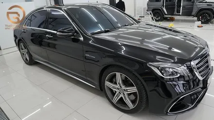 (분당 PPF) 벤츠 S63AMG S클래스 유광 화이트 다이아몬드 전체랩핑 / 성남시 수정구 시흥동