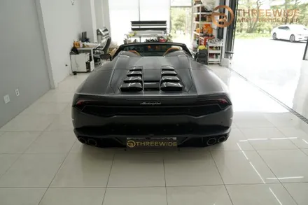 람보르기니 우라칸 스파이더, 사틴 블랙 전체 랩핑(+도어잼) 시공기 (#무광 #분당 #판교) / 성남시 수정구 시흥동