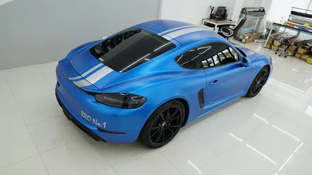 (분당 랩핑 ppf) 포르쉐 718 카이맨 gts 사틴블루 전체랩핑 / 성남시 수정구 시흥동