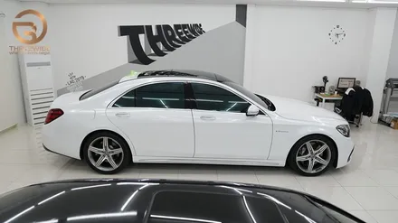 (분당 PPF) 벤츠 S63AMG S클래스 유광 화이트 다이아몬드 전체랩핑 / 성남시 수정구 시흥동