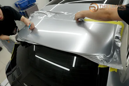 전기차 최상위 포식자, 벤츠 EQS SUV 실버 메탈릭 전체 랩핑 (#투톤랩핑 #실내PPF #분당 #판교) / 성남시 수정구 시흥동