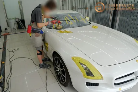 분당 벤츠 SLS, 오래된 PPF 황변이 생겼다면 이런 방법으로!? (#벤츠 #SLS #AMG #PPF제거 #광택 #분당 #판교) / 성남시 수정구 시흥동