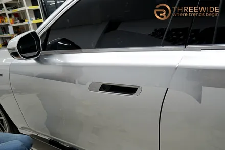BMW i7(740) 투톤 랩핑, 은은한 순정 느낌 그대로 (#듀오톤 #메탈릭실버 #분당 #판교) / 성남시 수정구 시흥동