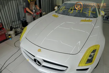 분당 벤츠 SLS, 오래된 PPF 황변이 생겼다면 이런 방법으로!? (#벤츠 #SLS #AMG #PPF제거 #광택 #분당 #판교) / 성남시 수정구 시흥동