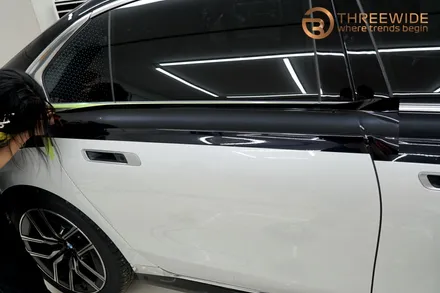 분당 BMW i7, 상단 투톤 고광택 투톤 랩핑 시공기 (#전체 #부분 #마이바흐룩 #판교 #코치라인) / 성남시 수정구 시흥동