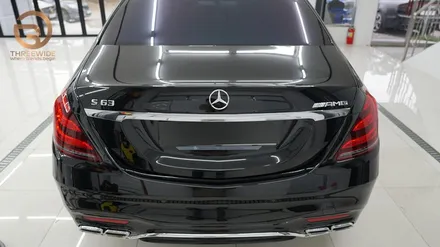 (분당 PPF) 벤츠 S63AMG S클래스 유광 화이트 다이아몬드 전체랩핑 / 성남시 수정구 시흥동