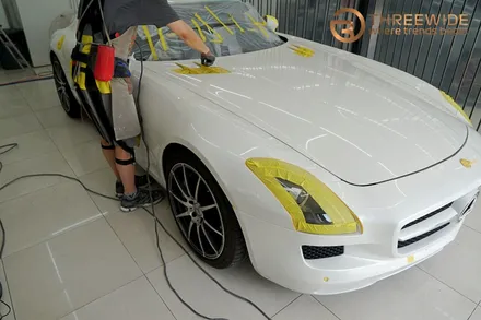 분당 벤츠 SLS, 오래된 PPF 황변이 생겼다면 이런 방법으로!? (#벤츠 #SLS #AMG #PPF제거 #광택 #분당 #판교) / 성남시 수정구 시흥동