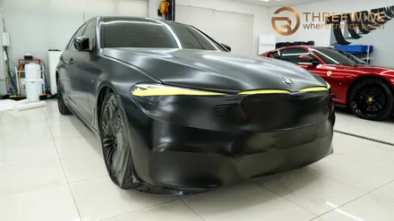 BMW 5시리즈, 무광 컬러는 랩핑으로 해야 하는 이유! (#사틴블랙 #전체랩핑 #분당랩핑 #판교랩핑) / 성남,판교,분당.강남