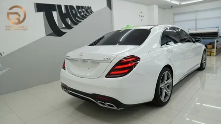 (분당 PPF) 벤츠 S63AMG S클래스 유광 화이트 다이아몬드 전체랩핑 / 성남시 수정구 시흥동