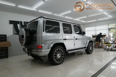벤츠 G400D & G63AMG 도색같은 고광도 메탈릭실버로 전체랩핑 / 성남,판교,분당.강남