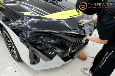 분당 BMW i7, 상단 투톤 고광택 투톤 랩핑 시공기 (#전체 #부분 #마이바흐룩 #판교 #코치라인) / 성남시 수정구 시흥동